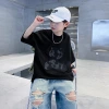 Summer's new cool and stylish printed short-sleeved T-shirt for boys, pure cotton, casual, loose and versatile short-sleeved for children and boys details Picture